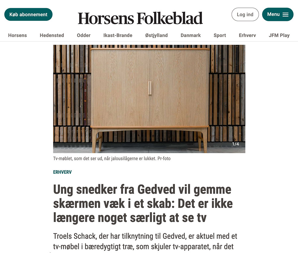 Nyheder om TAPGANG. Artikel i Horsens Folkeblad.